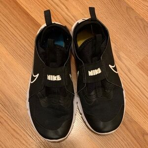 Nike Kids Black Slip-On Sneakers with White Details